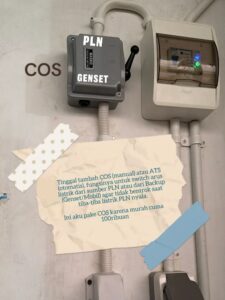 COS Change Over Switch terpasang di samping panel listrik PLN